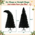 thumbnail image 4 of 6FT Artificial Christmas Tree with LED Light, Pre-Lit Curved Shape Artificial Whimsical Xmas Tree with 900 Tips, Black Christmas Tree, 4 of 4