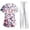 02-White, variant on Womens 4th of July V-Neck Scrub Set, 250th Anniversary USA 2-Piece Short Sleeve Top & Pants Medical Uniform with Multi Pockets, Stylish Workwear for Nurses & Caregivers 01-Navy XL