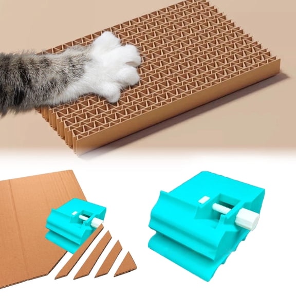 DIY Cat Scratcher Cutter Tool Cardboard Slicer for Making Scratching Boards Ergonomic 3D Printed Eco-Friendly Pet Craft Kit