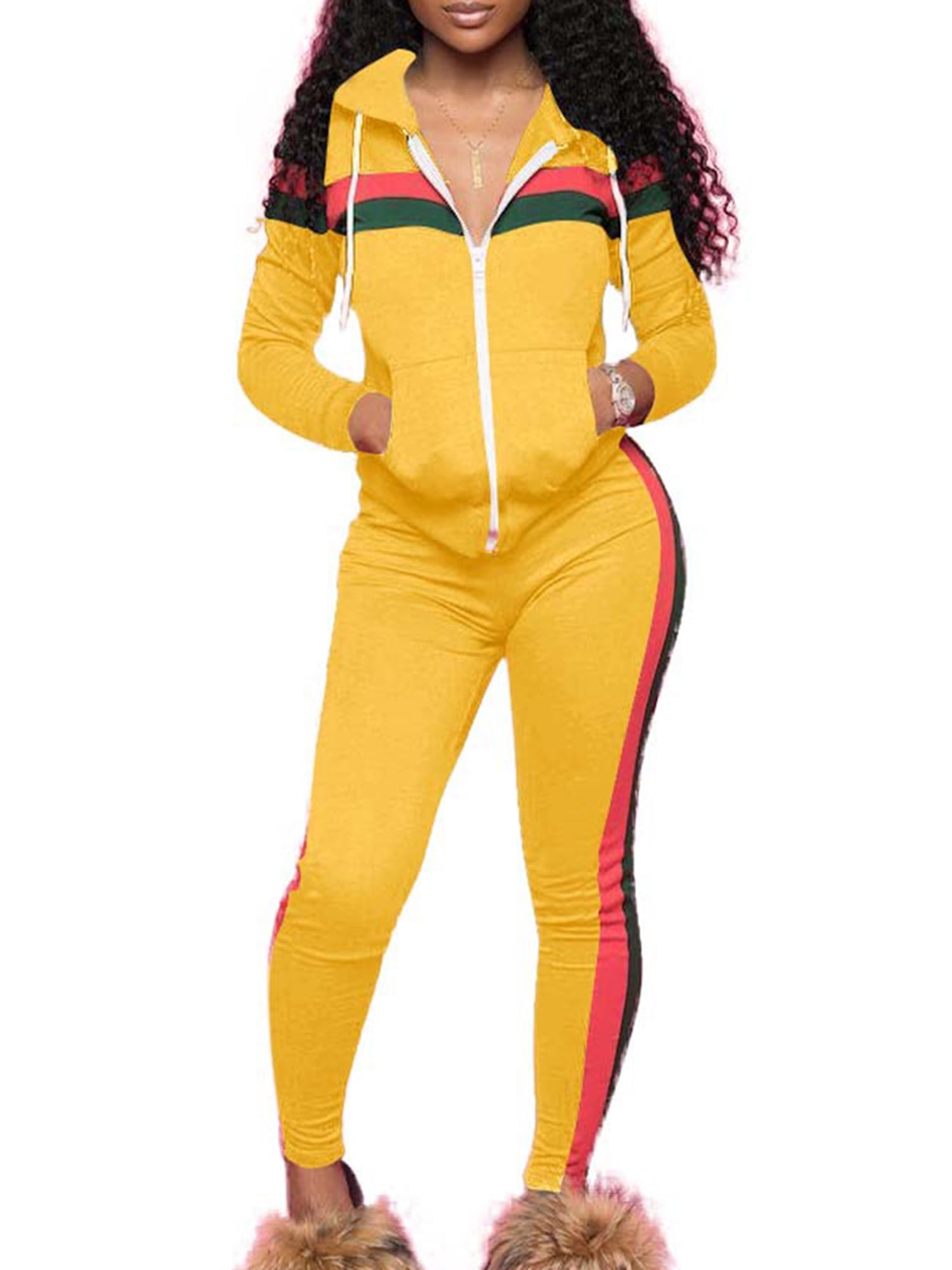 Women's Two Piece Outfits T-Shirts Bodycon Sports Suit Outfit Tracksuit Jumpsuits Sportswear Set