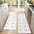 thumbnail image 4 of Kitchen Rugs Sets Of 2,White Princess Castle Pattern Anti Fatigue Kitchen Mat Rugs Non Slip Washable,Decorative Kitchen Floor Mats for Kitchen,Sink,Laundry,17"X47", 4 of 5