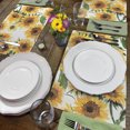 thumbnail image 5 of Highland Home Sunflowers 4-Pack Cotton Blend Washable Placemats, 5 of 6