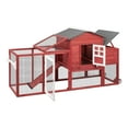 thumbnail image 4 of Gowoodhut Chicken Coop Solid Wood with Large Run Cage 2 Stories - Asphalt Roof, Nest Box, Pu Wheels, Expandable Solid Wood Cage, 4 of 7