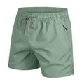 thumbnail image 1 of pstuiky Hombres bajos, Pantalones cortos transpirables con cremallera y bolsillos para hombre, de color liso, informales, para vacaciones Pantalones cortos de entrenamiento, 1 of 4