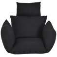 thumbnail image 3 of Eurhowing Hanging Egg Chair Cushion, Thick Non-Slip Patio Swing Chair Pad with Headrest & Armrest, Washable Garden Hanging Basket Seat Cushion for Indoor Outdoor Use, Black, 3 of 8