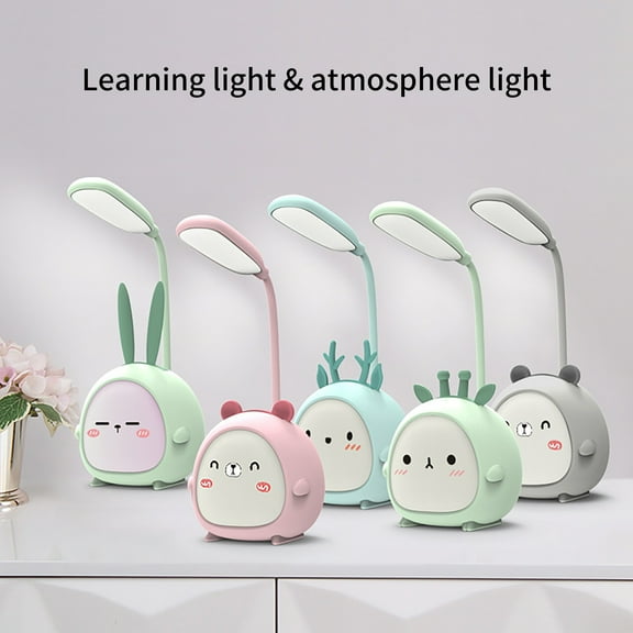 Joernso Desk Lamp Multi-purpose Eye-protection Adorable Household Mini Three-gear USB Lamp for Reading