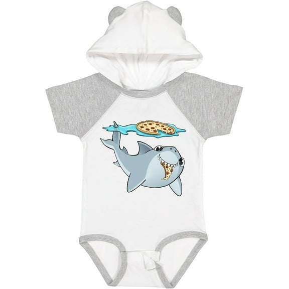 Inktastic Pizza Shark Boys or Girls Baby Bodysuit