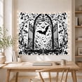 thumbnail image 5 of Monochrome Black Arched With Iron Gate At Its, Spooky Gothic for Gothic Decor Fans, Dark Art Decor Room Accent, Halloween Gift, Tapestry Wall Hanging for Bedroom and Dorm, 5 of 7