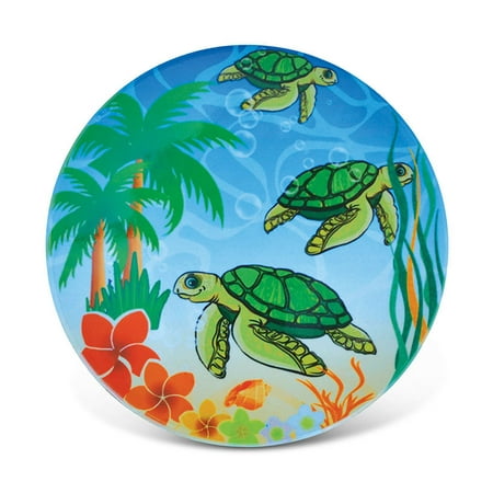 Coastal Accessories Puzzled Ceramic Coaster ?Happy Sea Turtles?, 0.25 Inch Thick Intricate & Meticulous Detailing Art Handcrafted Decorative Drinkware Board Coasters Coastal Ocean Sea Life Themed Home & Kitchen Accessory ()