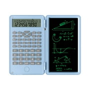 Bescita Scientific Function Calculator With LCD Writing Tablet 12 Digits Dual Line Display Office Learning Home Handwriting Multifunctional Calculator