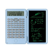 Scientific Function Calculator With LCD Writing Tablet 12 Digits Dual Line Display Office Learning Home Handwriting Multifunctional Calculator Standard Function for Office, Home, School Supplies