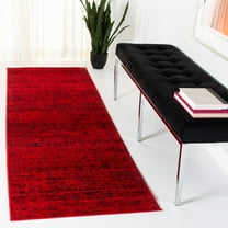 SAFAVIEH Adirondack Linnette Abstract Runner Rug, Red/Black, 2'6" x 18'