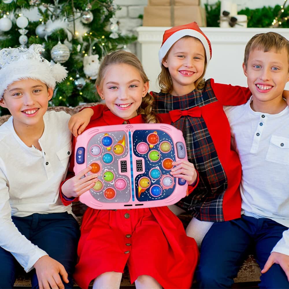Hammer Mole Game,Toys for 3-12 Year Old Boys and Girls, Whack A Mole Game for Toddlers, Pounding Gifts for 3 4 5 6 7 8+ Kids, Interactive Educational Toys with Sound and Light, PK Mode with 2 Hammers