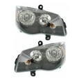 thumbnail image 3 of New Pair Of Halogen Headlights Compatible With Dodge Grand Caravan SE Plus Mini Passenger Van 4 Door 3.6L 2017 2018 2020 By part number 68206501AE 68206500AE CH2502266 CH2503266, 3 of 5