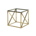 thumbnail image 1 of K-Living Palma End Table With Clear Glass Top & Gold Polished Stainless Steel Base, 1 of 1