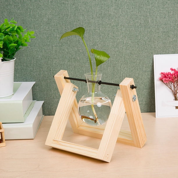 Florero de bombilla de de escritorio, florero de bombilla de terrario con soporte de , florero de planta hidropónica para el 1 florero de bombilla BLESIY Florero de bulbo de terrario
