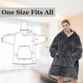 thumbnail image 2 of Wearable Blanket Hoodie for Women Men, Sherpa Fleece Hooded Blanket Sweatshirt for Adults, One Size Fits All, 2 of 6