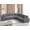 Gray + Corduroy + Wood + Primary Living Space + Pillow Back + L-Shaped + Square Arms + Corduroy + 5 Seat, variant on 104" Convertible L-Shaped Sectional Sofa, Corduroy Corner Couch with Armrest Storage, Cup Holders, USB Charger, Irregular Corner, Oversized Comfy Modular Sofa for Living Room&Apartment