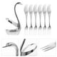 thumbnail image 4 of 1 Set Creative Webware Set Decorative Swan Base Holder con 6 tenedores para el hogar, 4 of 6