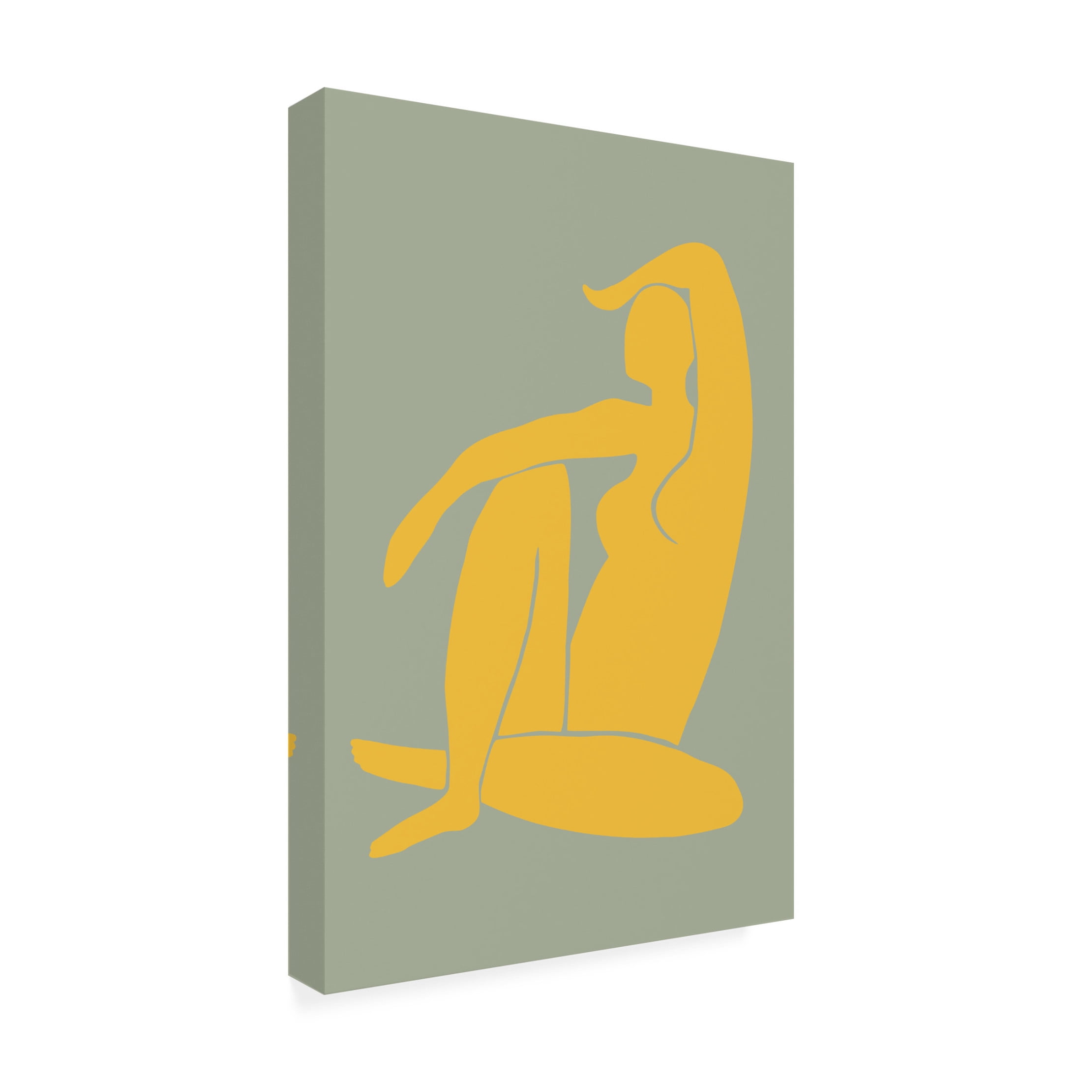 Trademark Fine Art Pictufy Studio II Figure Green And Yellow Matisse Style Canvas Wall Art