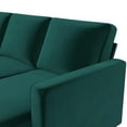 DHP Cooper Reversible Sectional Sofa, Green Velvet