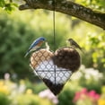thumbnail image 3 of Handmade Alpaca Fiber Bird Nesting Heart, Bird Nesting Material Holder, Winter Tree Shelter for Wild Bird, Hummingbird Houses Nest Boxes Gifts for Outside Garden Art Birdhouse, Birds Lovers (2 Set A), 3 of 4
