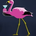 thumbnail image 3 of CafePress - Pink Flamingo Drinking A Martini Women's Dark T Sh - Women's Traditional Fit Dark T-Shirt, 3 of 4