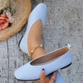 thumbnail image 3 of Flat Shoes for Women 2026 Casual Square Toe Slip On Casual Ballet Flats Comfortable Ballerina Business Soft Walking Shoes, 38, 3 of 4