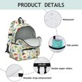 thumbnail image 4 of Dinosaur and Stone Beige Pattern Backpack for School, Cute School Bag with Adjustable Shoulder Straps and Padded Back, 13.4"x11"x4.7", 4 of 5