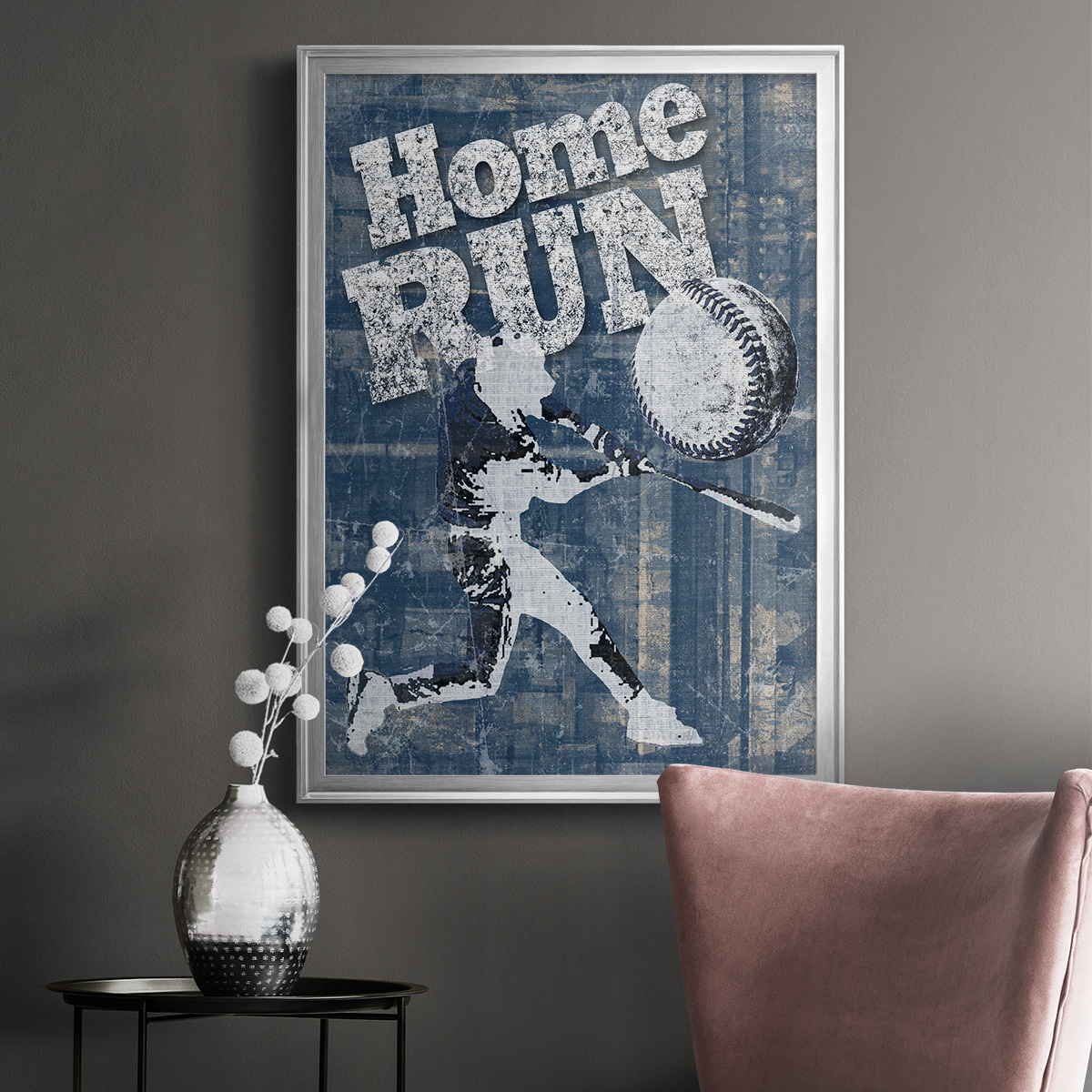 Home Run Hitter Premium Framed Print - Ready to Hang