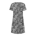 thumbnail image 5 of Dyegold Sundresses for Women Casual Beach - Plus Size Dress for Women Crewneck Short Sleeve Floral Print Pleated Front Maxi Sundresses ​Ruffle A Line Beach ​​Dress, 5 of 5