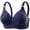 Dark Blue, variant on Full Coverage Bras for Women Lightweight Push up No Underwire Bra Comfy Soft Breathable Bralettes Red 46