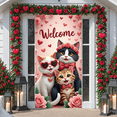 thumbnail image 5 of Cute Puppy Welcome Banner Pink Puppy Display Heart Pattern Donut Design Love Background for Pet Party Valentine's Day Welcome Event, 5 of 9