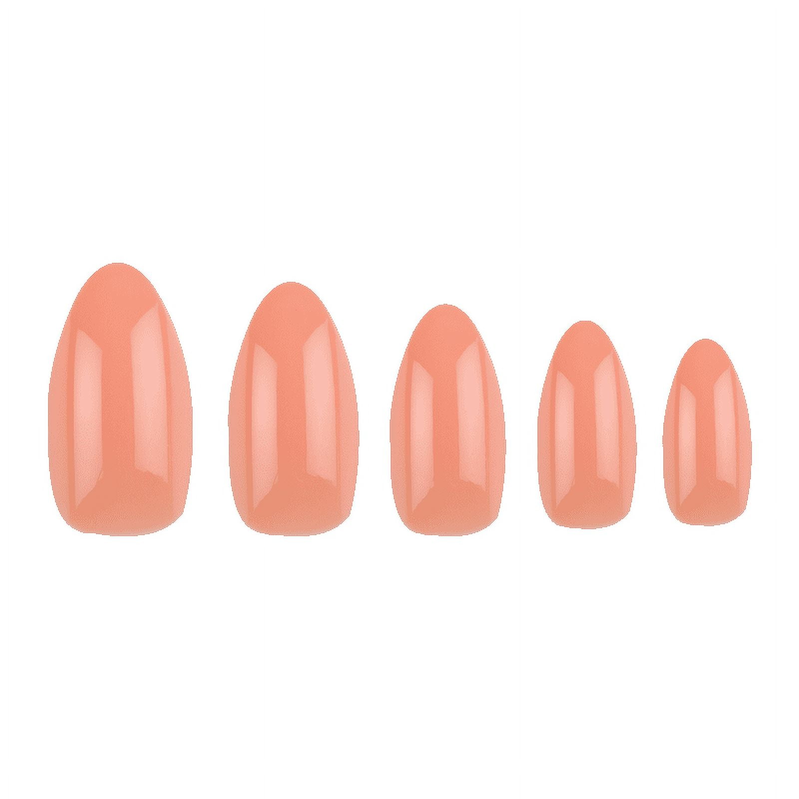 PaintLab Cantaloupe Reusable Press-On Gel Nails Kit, Orange, 24 Count