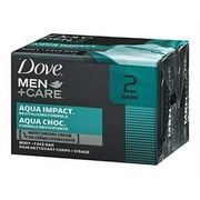 3 Pack Dove Men+Care Aqua Impact Body+Face Bar Two 4 Oz Bars Each