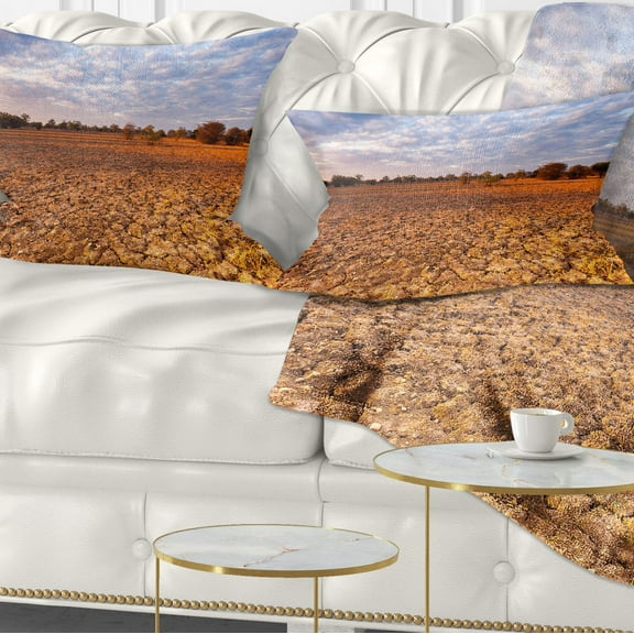 Designart Amazing View of African Landscape - Landscape Printed Throw Pillow - 12x20
