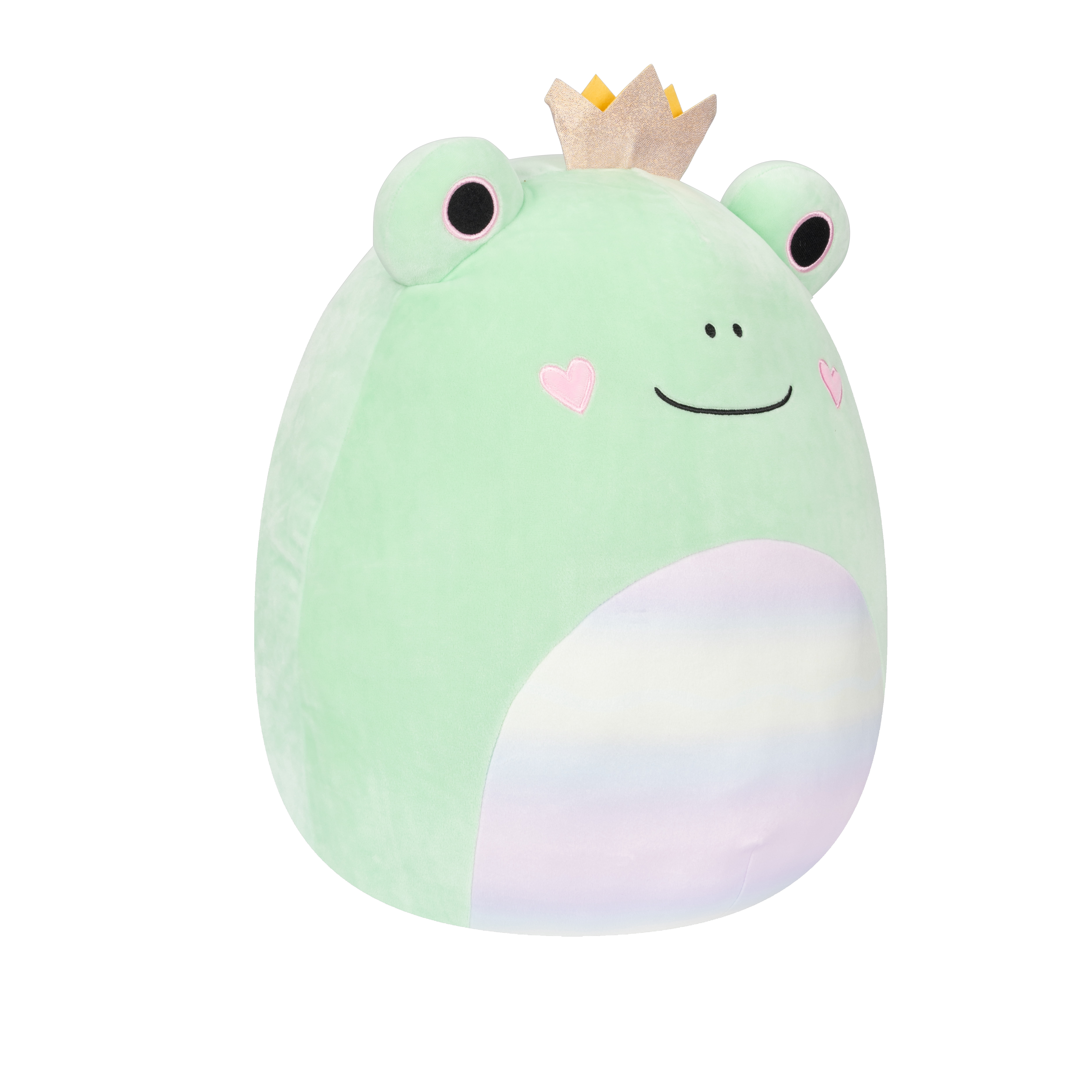 Squishmallows 16 inch Fenra the Green Gradient Frog with Heart Cheeks and Crown - Child's Ultra Soft Plush Toy