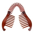 thumbnail image 2 of LQQBOX Interlocking Banana Combs Stretch Flexible Hair Combs Clips Flexible Ponytail Hair Clincher Hair Accessories for Women and Girls 2 Pcs Brown and Black, 2 of 8