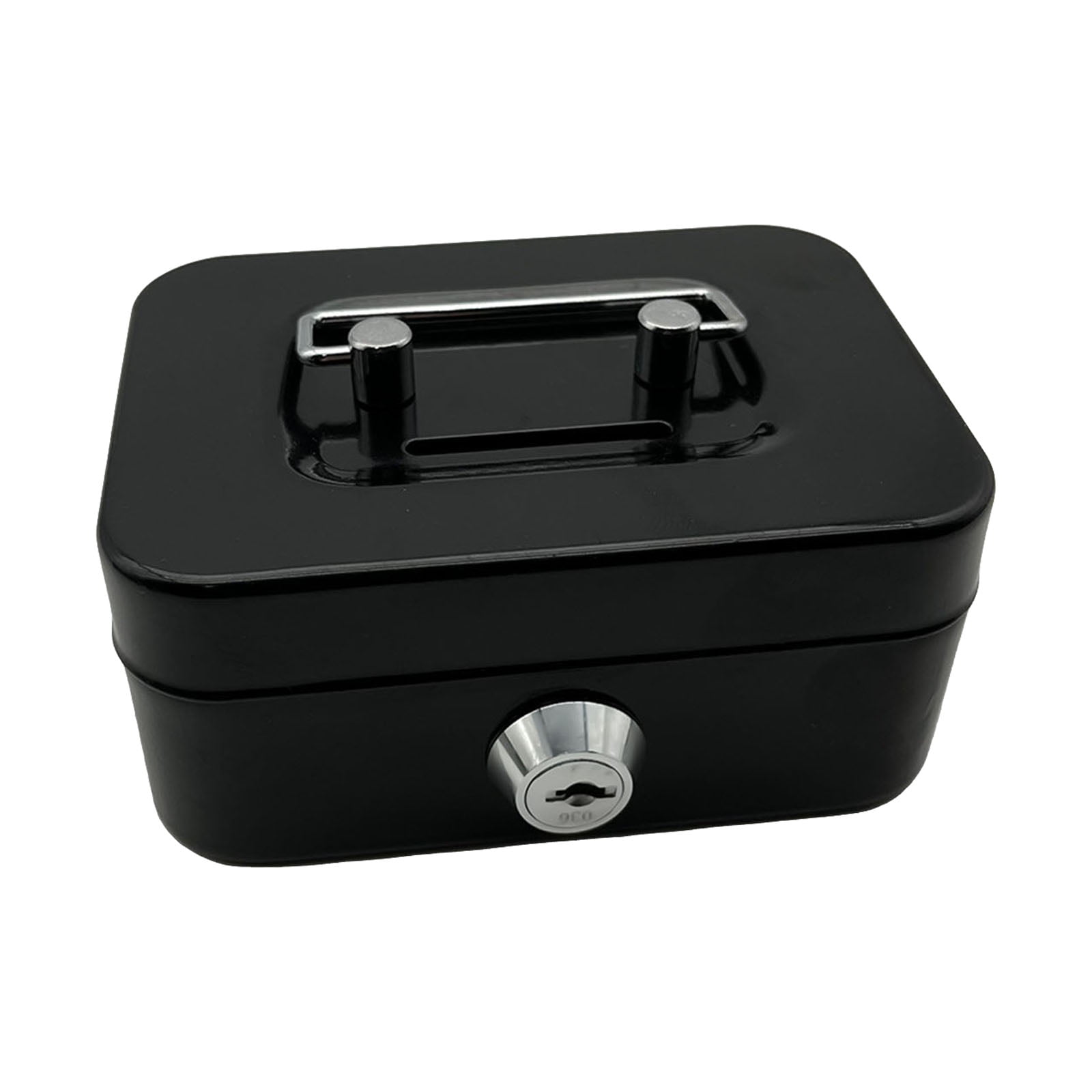 YoeXGDS 2PCS Locking Steel Medium Box with Removable Tray and Key Lock, Portable Small Lock Box with Key, Key Lock Organizer with Handle for Home 4.5×2inch