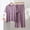 Purple, variant on Womens Plus Size Modal Cotton Pajama Set Short Sleeve Crew Neck Wide Leg Soft Breathable Rose Print Khaki,Size XL
