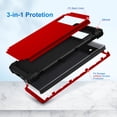 thumbnail image 5 of For Google Pixel 6 Pro Case, Slim Dual Layer 3 in 1 Heavy Duty Protection Hybrid Hard PC Soft Silicone Rugged Bumper Anti Slip Full-Body Protective Cases for Google Pixel 6 Pro 2021, Red, 5 of 6