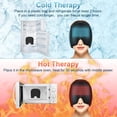 thumbnail image 2 of Capuchon de Gel pour Migraine, Pack Chaud Réutilisable à 180°, Noir, 2 of 5