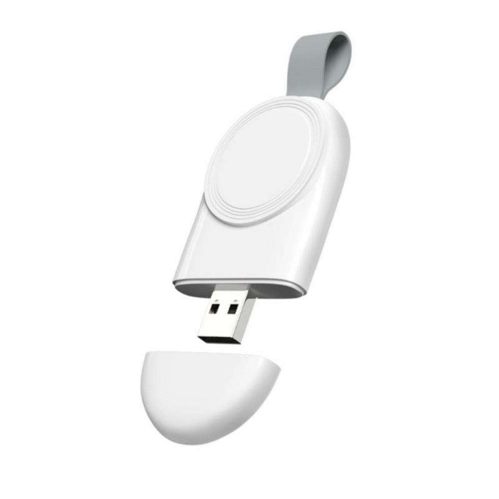 MesaSe Charger for  Watch Portable USB Wireless Charger Travel Cordless Charger with Light Weight Magnetic Quick Charge White