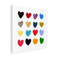 thumbnail image 2 of Canvas Wall Art - Janel Bragg 'Square of Hearts 1' Wall Art for Living Room, Bedroom, or Office Décor by Trademark Fine Art - 14 x 14 Inches, 2 of 4