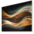 thumbnail image 1 of Design Art - Vagues Dorées 3D en Noir, 1 of 5