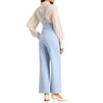 thumbnail image 3 of INSPIRAR CHIC Mono de Mujer con Tirantes Ajustables y Pierna Ancha, Mono con Tirantes, XS Azul Claro, 3 of 6