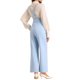 thumbnail image 3 of INSPIRAR CHIC Mono de Mujer con Tirantes Ajustables y Pierna Ancha, Mono con Tirantes, XS Azul Claro, 3 of 6
