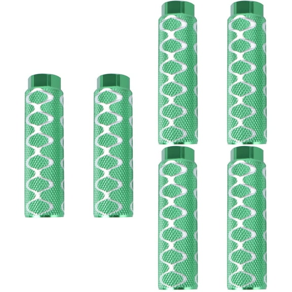 3 Pairs Trick Nuts Green Bike Peg Pedals Flat Mountain Accessory Stunt Pegs