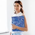 thumbnail image 6 of Blue Swirl Pattern 12.4x10.6in PVC Round Ring Binders, 2-Pack, D-Ring 3-Hole, Metal Clip, 6 of 10