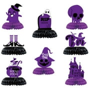 Multitrust 8Pcs Halloween Centerpieces Paper Tabletop, 3D Ghost Topper Scary Vampire Home Decor